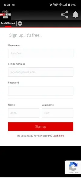 Screenshot of Multimovies App Streaming Without Registration